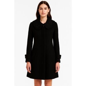 MOSCHINO JEANS Beaded Butterfly Floral Collar Coat​​​​​